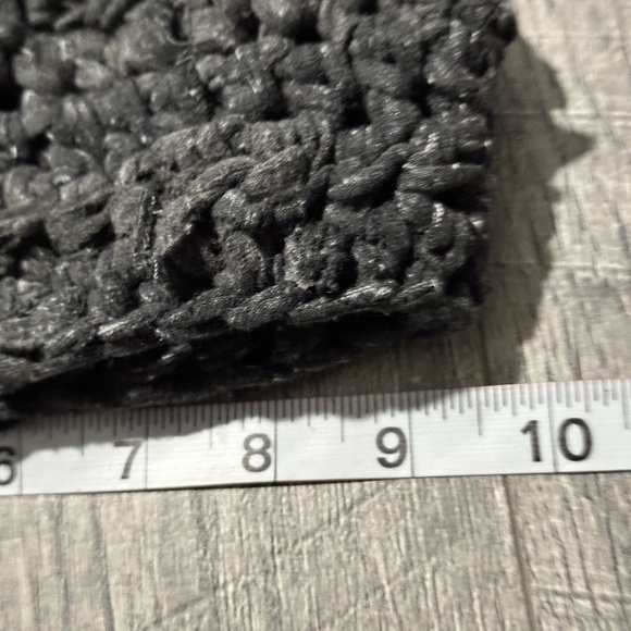 Crochet Knitted Hat Winter Fall grey small grunge cyber 2000s 100% recycled - Picture 8 of 8